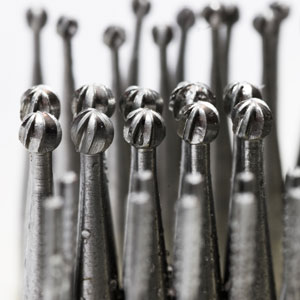 rows of dental burs